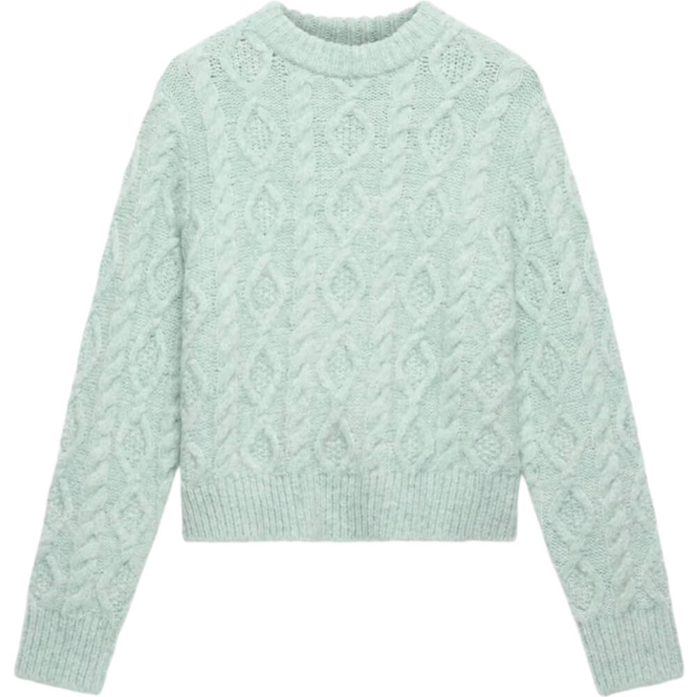 Mint Velvet Green Cable Knit Jumper